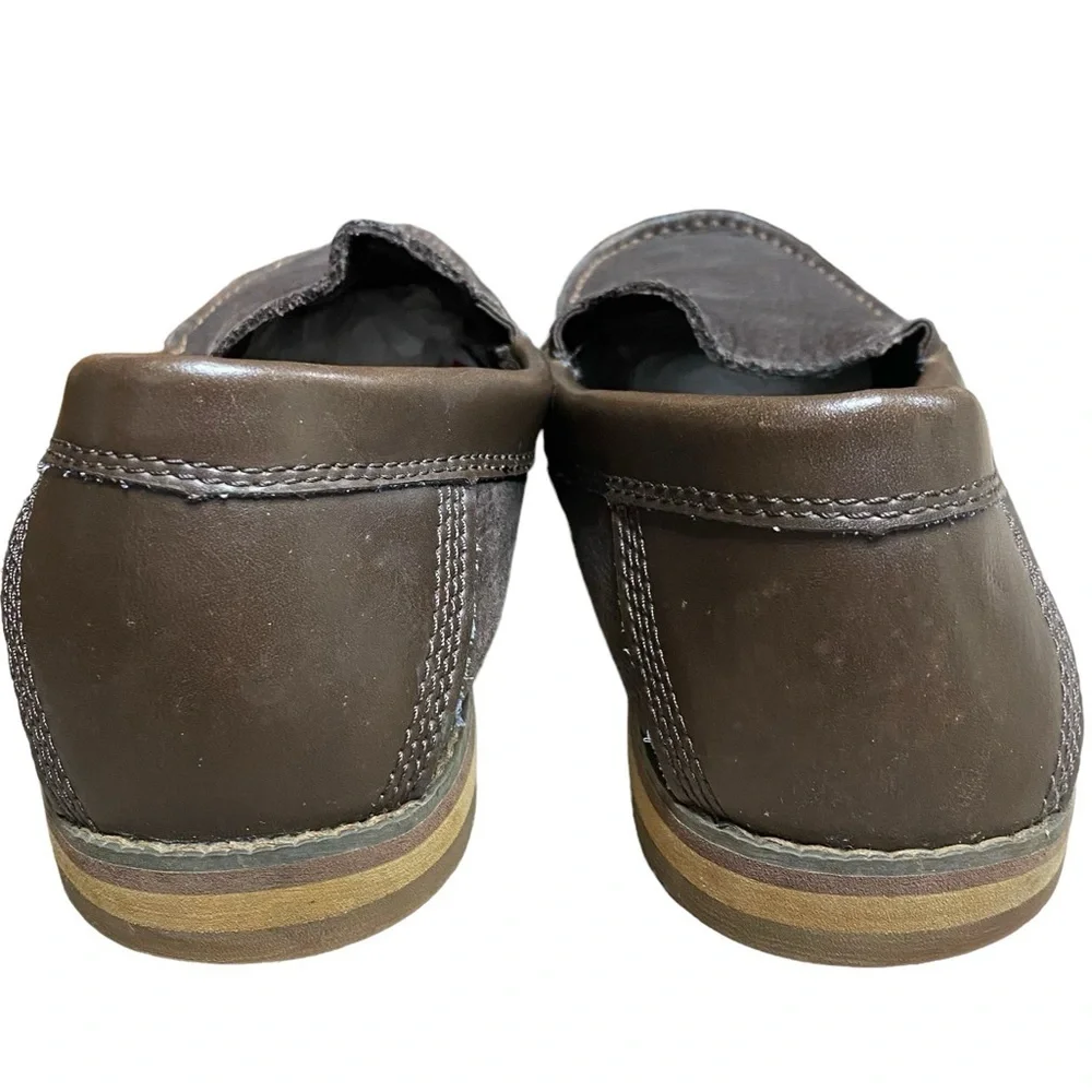 Timberland Bluffton Ortholite Brown Nubuck Upper Slip On Loafers Size 8